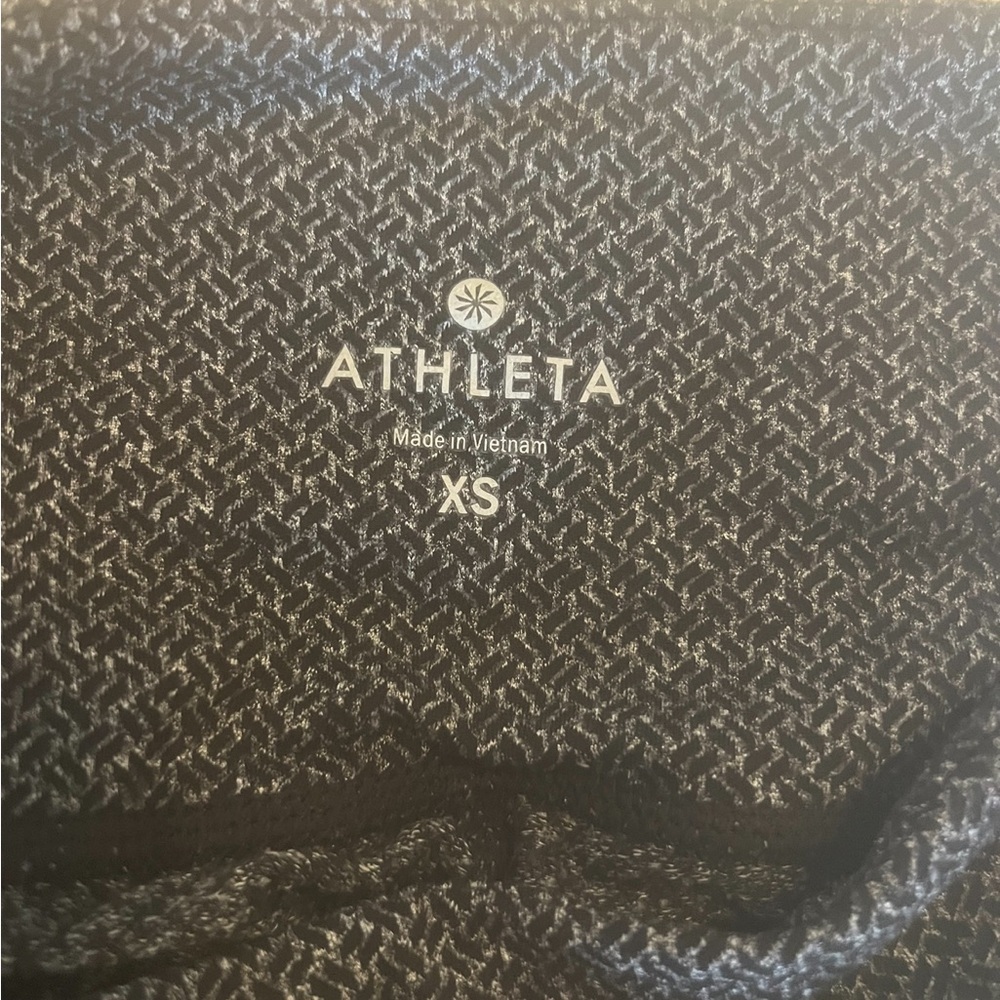 Athleta textured Leggings Black White Zigzag Women’s XS - Picture 5 of 9